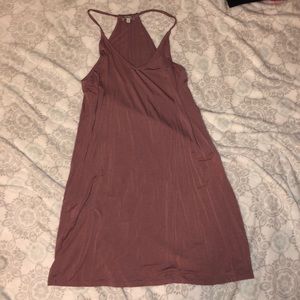 plum colored dress